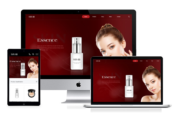 美容美妆护肤品牌外贸网站制作